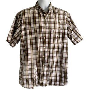 Siegfried Short Sleeve Button Down Causal Cotton Shirt Men's Large